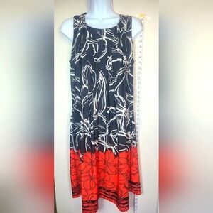 Wome size 10‎ dress black white orange dress by Perceptions